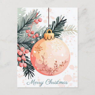 Festliche und elegante Weihnachtsgrüße Postkarte