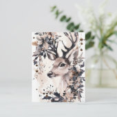 Festliche und elegante Weihnachtsgrüße Postkarte (Stehend Vorderseite)