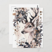 Festliche und elegante Weihnachtsgrüße Postkarte (Vorne/Hinten)