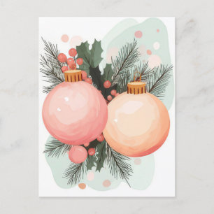 Festliche und elegante Weihnachtsgrüße Postkarte