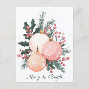 Festliche und elegante Weihnachtsgrüße Postkarte