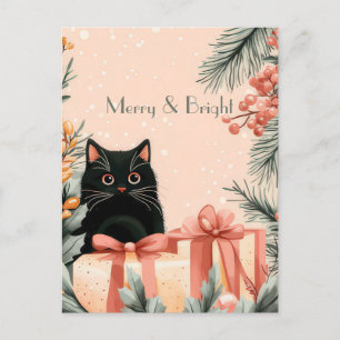 Festliche und elegante Weihnachtsgrüße Postkarte