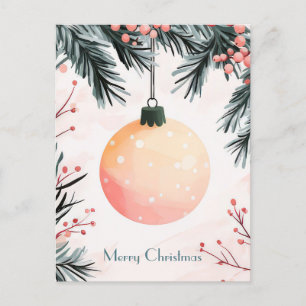 Festliche und elegante Weihnachtsgrüße Postkarte