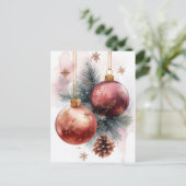 Festliche und elegante Weihnachtsgrüße Postkarte (Stehend Vorderseite)