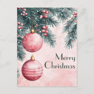 Festliche und elegante Weihnachtsgrüße Postkarte