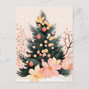Festliche und elegante Weihnachtsgrüße Postkarte