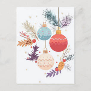 Festliche und elegante Weihnachtsgrüße Postkarte