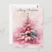 Festliche und elegante Weihnachtsgrüße Postkarte (Vorne/Hinten)