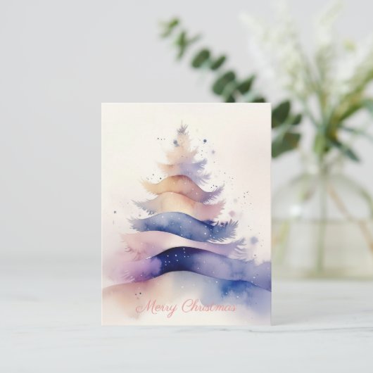 Festliche und elegante Weihnachtsgrüße Postkarte (Stehend Vorderseite)