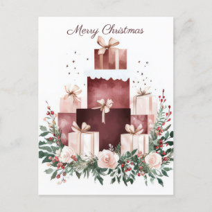 Festliche und elegante Weihnachtsgrüße Postkarte
