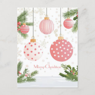 Festliche und elegante Weihnachtsgrüße Postkarte