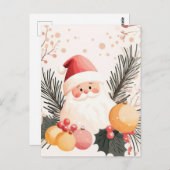 Festliche und elegante Weihnachtsgrüße Postkarte (Vorne/Hinten)