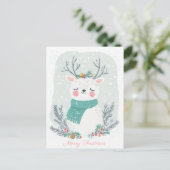 Festliche und elegante Weihnachtsgrüße Postkarte (Stehend Vorderseite)