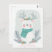 Festliche und elegante Weihnachtsgrüße Postkarte (Vorne/Hinten)