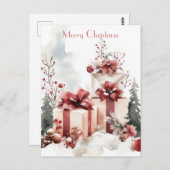 Festliche und elegante Weihnachtsgrüße Postkarte (Vorne/Hinten)