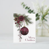 Festliche und elegante Weihnachtsgrüße Postkarte (Stehend Vorderseite)