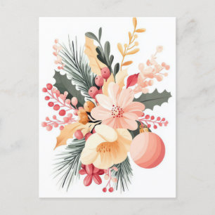 Festliche und elegante Weihnachtsgrüße Postkarte