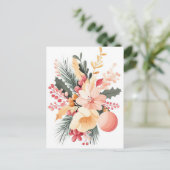 Festliche und elegante Weihnachtsgrüße Postkarte (Stehend Vorderseite)