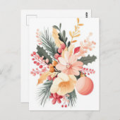 Festliche und elegante Weihnachtsgrüße Postkarte (Vorne/Hinten)