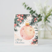 Festliche und elegante Weihnachtsgrüße Postkarte (Stehend Vorderseite)