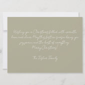 Festliche und elegante Weihnachtsgrüßkarte Karte (Rückseite)