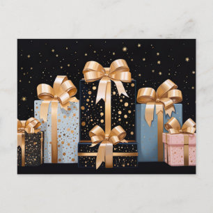 Festliche und elegante Weihnachtsgrußkarte Postkarte