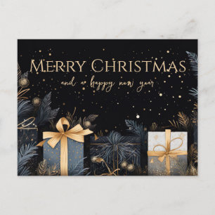 Festliche und elegante Weihnachtsgrußkarte Postkarte
