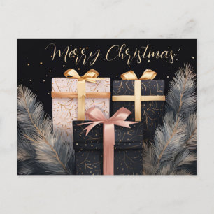 Festliche und elegante Weihnachtsgrußkarte Postkarte