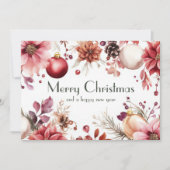 Festliche und elegante Weihnachtskarte Einladung (Vorderseite)