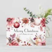 Festliche und elegante Weihnachtskarte Einladung (Stehend Vorderseite)