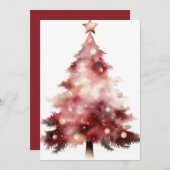 Festliche und elegante Weihnachtskarte Feiertagskarte (Vorne/Hinten)