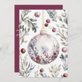 Festliche und elegante Weihnachtskarte Feiertagskarte (Vorne/Hinten)