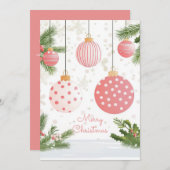 Festliche und elegante Weihnachtskarte Feiertagskarte (Vorne/Hinten)