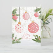 Festliche und elegante Weihnachtskarte Feiertagskarte (Stehend Vorderseite)