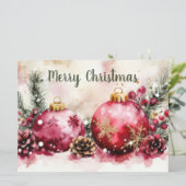 Festliche und elegante Weihnachtskarte Karte (Stehend Vorderseite)