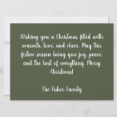 Festliche und elegante Weihnachtskarte Karte (Rückseite)