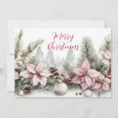 Festliche und elegante Weihnachtskarte Karte (Vorderseite)