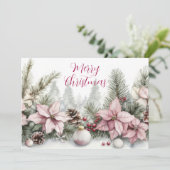 Festliche und elegante Weihnachtskarte Karte (Stehend Vorderseite)