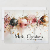 Festliche und elegante Weihnachtskarte Karte (Vorderseite)