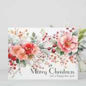 Festliche und elegante Weihnachtskarte Karte (Stehend Vorderseite)