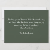 Festliche und elegante Weihnachtskarte Karte (Rückseite)