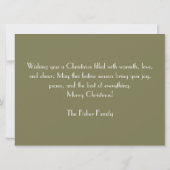 Festliche und elegante Weihnachtskarte Karte (Rückseite)