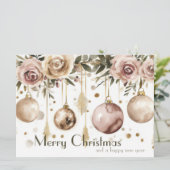 Festliche und elegante Weihnachtskarte Karte (Stehend Vorderseite)