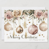 Festliche und elegante Weihnachtskarte Karte (Vorderseite)