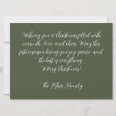 Festliche und elegante Weihnachtskarte Karte (Rückseite)