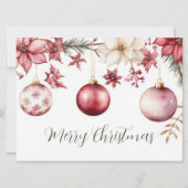 Festliche und elegante Weihnachtskarte Karte (Vorderseite)