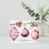 Festliche und elegante Weihnachtskarte Karte (Stehend Vorderseite)