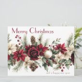 Festliche und elegante Weihnachtskarte Karte (Stehend Vorderseite)