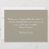 Festliche und elegante Weihnachtskarte Karte (Rückseite)