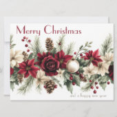 Festliche und elegante Weihnachtskarte Karte (Vorderseite)